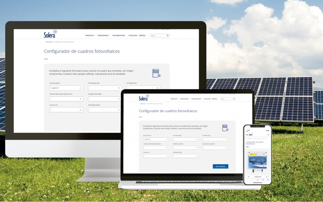 SOLERA lanza su nuevo configurador de cuadros para instalaciones fotovoltaicas