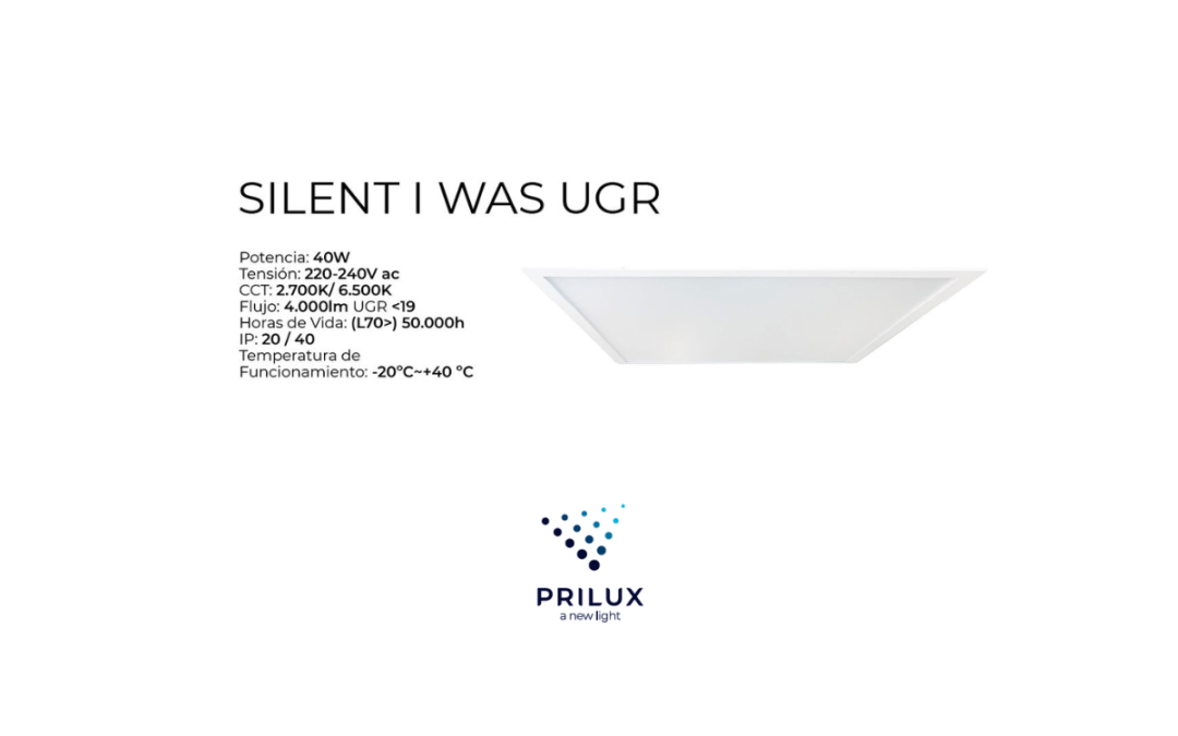 PRILUX amplía sus soluciones de iluminación interior con SILENT I WAS UGR